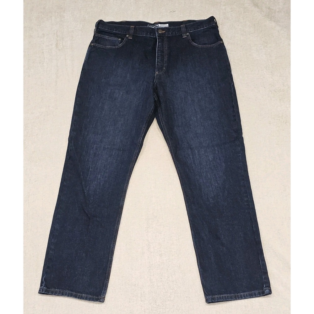 NWOT Carhartt Relaxed Fit Straight Leg Dark Blue Denim Jeans Men Size 38x34
